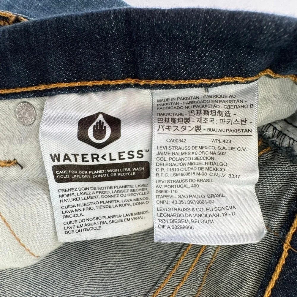 Levis 541 Athletic Taper‎ Mens Blue Denim Jeans 40x30 Medium Wash Waterless